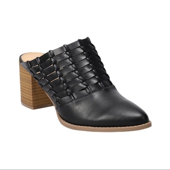 New! Lauren Conrad Block Heel Pointed Mules - Picture 1 of 10